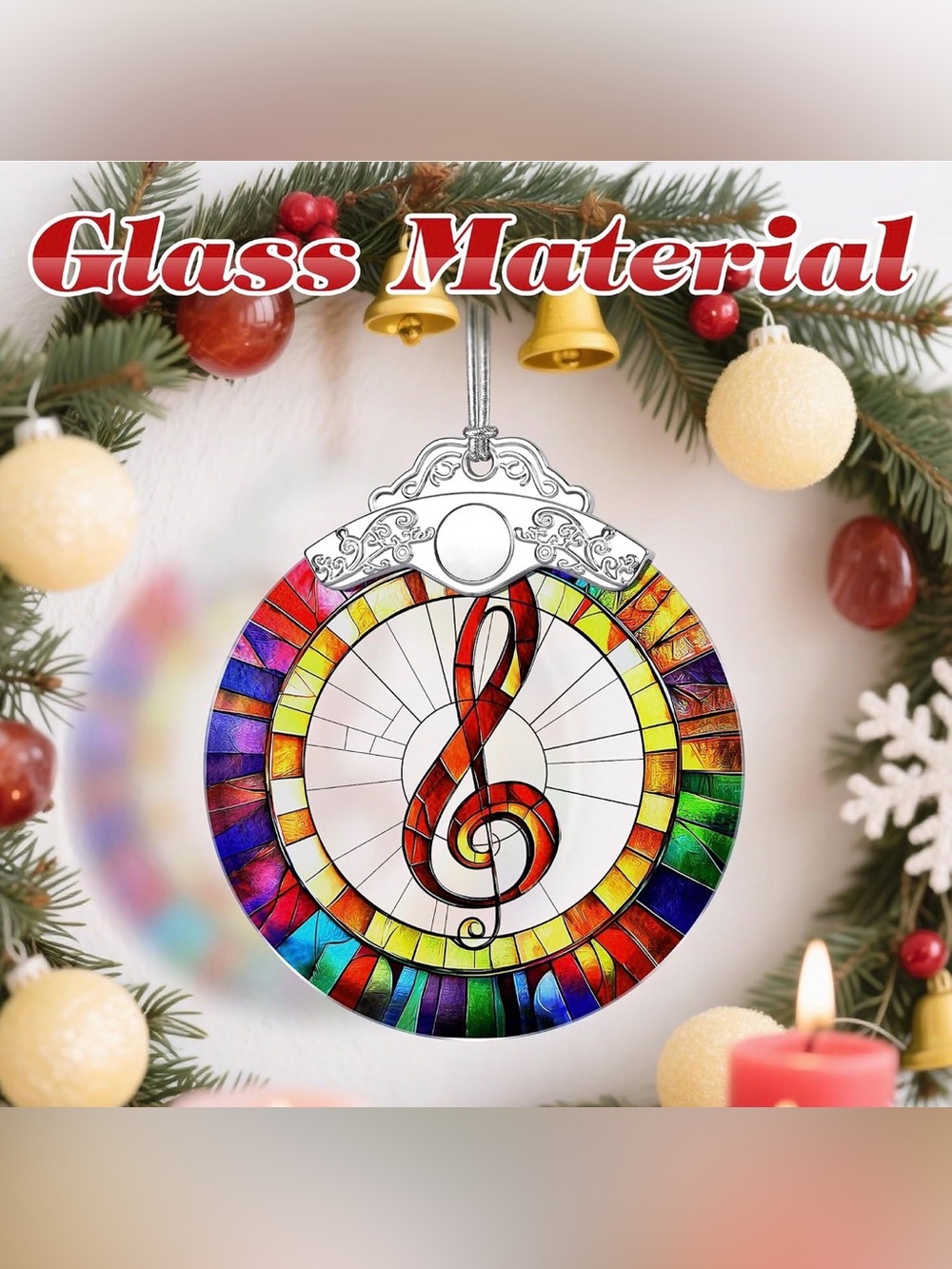 ✴️New✴️Stained Glass Treble Clef Suncatcher (2/$15)